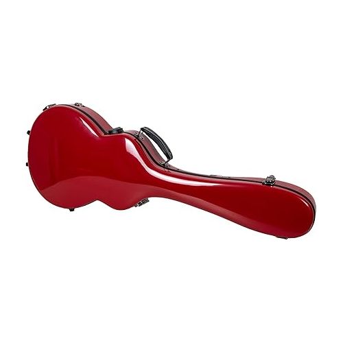  Crossrock Deluxe Fiberglass Guitar Case for Les Paul Electric Guitars with TSA lock-Red (CRF2020LRD)