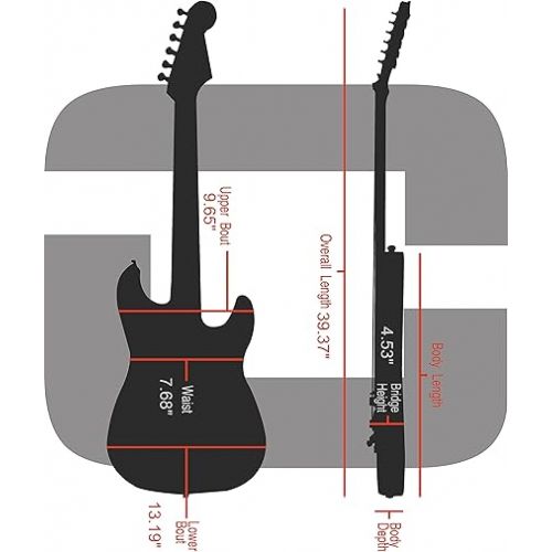  Crossrock Deluxe Fiberglass Guitar Case for Les Paul Electric Guitars with TSA lock-Red (CRF2020LRD)