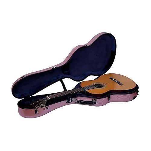  Crossrock Poly Carbon fits 4/4 Classical Guitars, Anti-Scratch Flight Case in Rose Glod(CRF4020CRG)