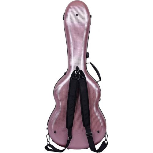  Crossrock Poly Carbon fits 4/4 Classical Guitars, Anti-Scratch Flight Case in Rose Glod(CRF4020CRG)