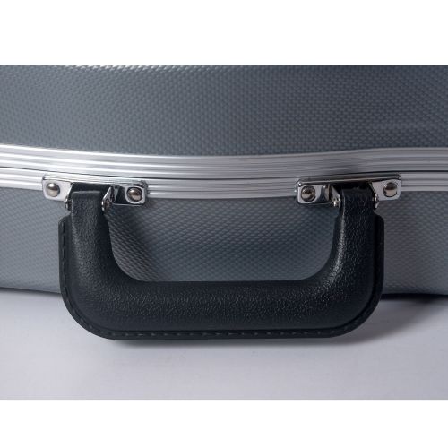  Crossrock ABS Molded Oblong Violin Case-Backpack Style in Silver (CRA900VFSL)