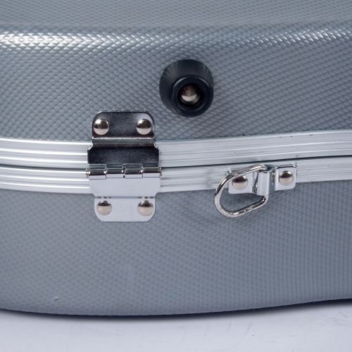  Crossrock ABS Molded Oblong Violin Case-Backpack Style in Silver (CRA900VFSL)