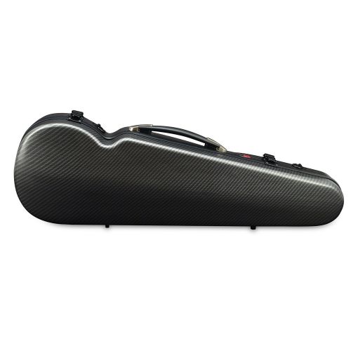  Crossrock CRF3000SVFHTBK Shaped Hardshell Violin Case, 4/4 Full Size, High Tech Composite Exterior