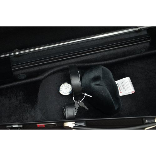  Crossrock CRF3000SVFHTBK Shaped Hardshell Violin Case, 4/4 Full Size, High Tech Composite Exterior