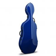 Crossrock Fiberglass Cello 4/4 Full Size Hardshell Case with Wheels in Navy Blue(CRF1000CEFNVBL)