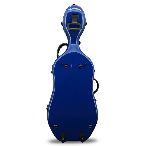  Crossrock Fiberglass Cello 4/4 Full Size Hardshell Case with Wheels in Navy Blue(CRF1000CEFNVBL)
