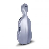 Crossrock CRA860CEFSL ABS Molded Cello Case with Wheels in Silver- For Both 4/4 Size and 3/4 Size