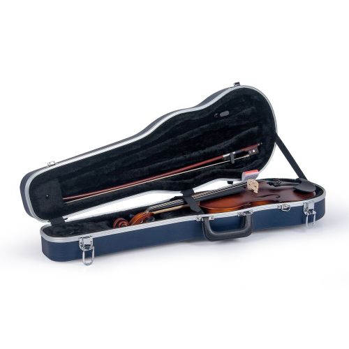  Crossrock CRA860SVFBL ABS Molded Shaped Violin Case-Backpack Style in Blue (CRA800SVFBL)