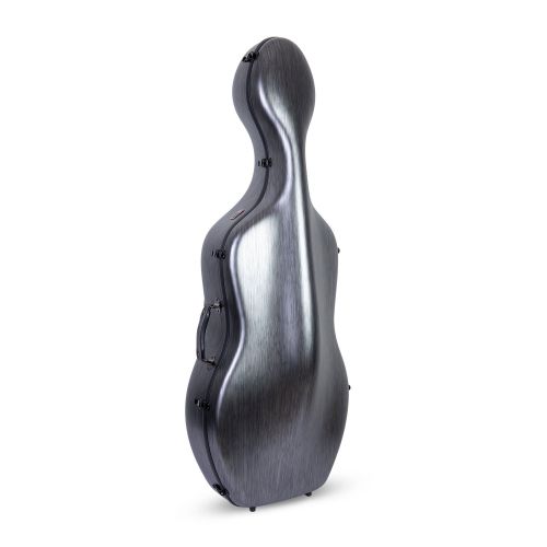  Crossrock Cello Case For 4/4 Full Size With Backpack and Wheels，Poly Carbon Composite in Black(CRF1000CEFBKHT)