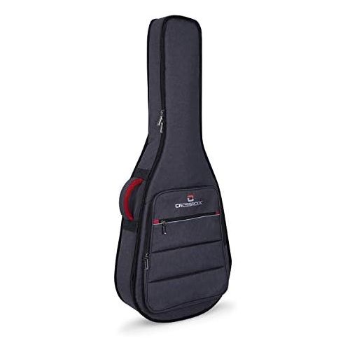  Crossrock 1/2 Size Classical Guitar Bag with 10mm Padded Backpack Straps in Dark Grey (CRSG107CHDG)