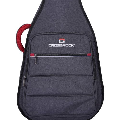  Crossrock 1/2 Size Classical Guitar Bag with 10mm Padded Backpack Straps in Dark Grey (CRSG107CHDG)