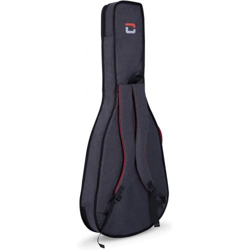  Crossrock CRSG106CHBK 1/2 Size Classical Guitar Bag with 10mm Padded Backpack Straps in Black