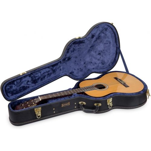  [아마존베스트]Crossrock Wooden Case for 4/4 Classical Nylon String Acoustic Guitars,Black (CRW620CBK)