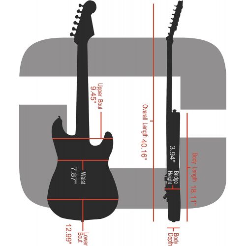  [아마존베스트]Crossrock Les Paul Guitar Case ABS Molded Arch Top in Black (CRA860LBK)