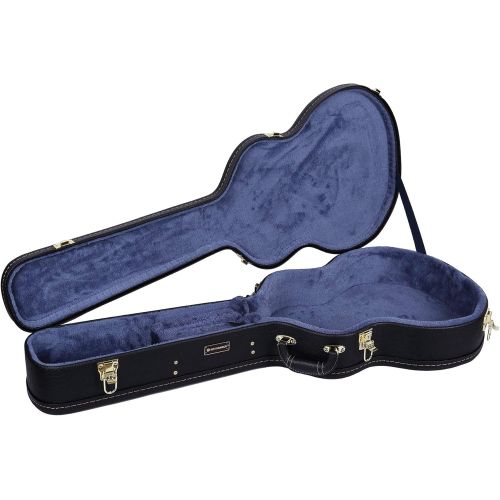  [아마존베스트]Crossrock Deluxe Wood Hard Case for OM/000 Guitar Case, Compatible to 4/4 Classical Guitar, Black(CRW600OMBK)