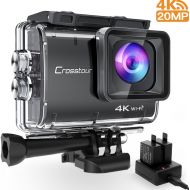 [아마존 핫딜]  [아마존핫딜]Crosstour CT9500 Real 4K Action Camera Underwater Camera (4K 20MP WiFi Underwater 40M Waterproof Anti-Shake Helmet Camera 2 1350mAh Batteries)