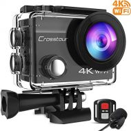 [아마존 핫딜]  [아마존핫딜]Crosstour CT8500 Action Cam 4K WiFi (16MP, Unterwasser 40m Wasserdicht, EIS Helmkamera, Fernbedienung und Externes Mikrofon)