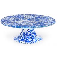Crow Canyon Home Enamelware Cake Stand - Blue Marble