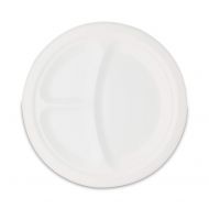 Crown compostable plates (10 inch 3 compartment 500-case)
