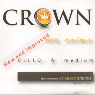 Crown 4/4 Cello String Set - Medium Gauge - Chromesteel/Steel - Ball End