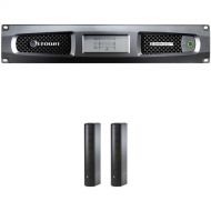 Crown Audio DCI 2|300N DriveCore Install 2-Channel 300W Network Amplifier Kit with 2 x Column Array Speakers