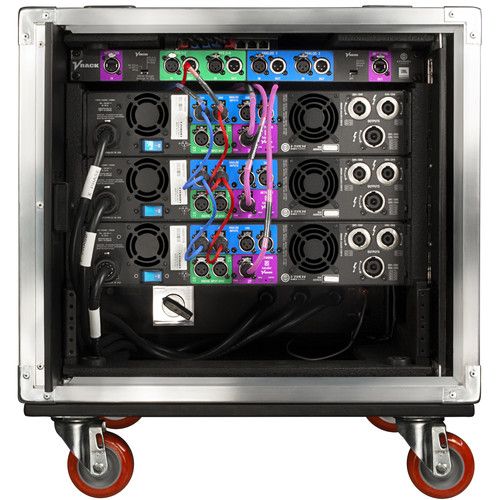  Crown Audio VRack Amplification System Rack on Wheels with Three I-Tech 4X35000HD Amplifiers