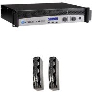 Crown Audio CDi 2000 Two-Channel Commercial Amplifier Kit with Two Line Array Column Loudspeakers (Black)