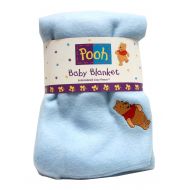 Crown Crafts Disney Pooh Fleece Baby Blanket Throw with Embroidery