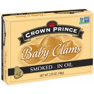 Crown Prince Smoked Baby Clams in Oil, 3.75 Ounce (Pack of 12)