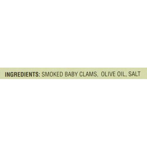  Crown Prince Natural Smoked Baby Clams in Olive Oil, 3-Ounce Cans (Pack of 12)