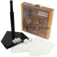 Crown Sporting Goods Batters Box Baseball Set, T-Ball Pack - Batting Tee, 5 Bases, 2 Balls, & Case
