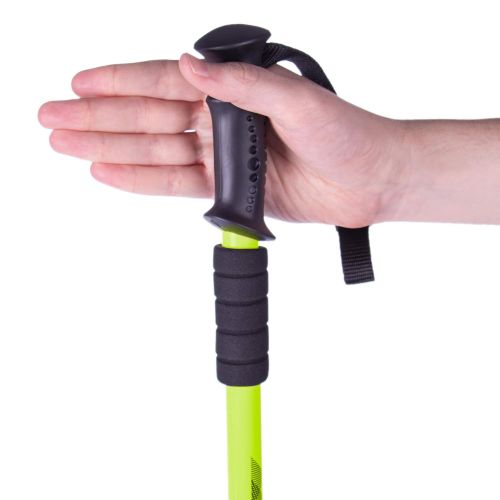  Crown Sporting Goods Trekking Pole & Walking Staff | Strong, Lightweight Aluminum | Extends up to 53 Collapses down to 23 | All-terrain: Interchangeable Carbonite Ice Pick Tip, Rubber Asphalt Tip, and