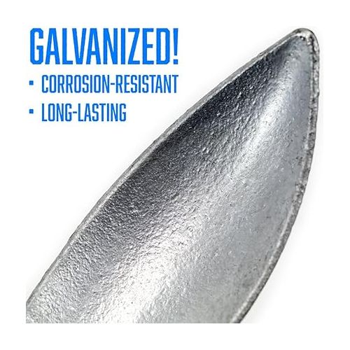  Crown Sporting Goods Galvanized Folding Grapnel Boat Anchor - Collapsible Spike Hook for Shallow Water - Boating Accessories for Kayaks, Canoes, Paddle Boards, & Small Watercrafts