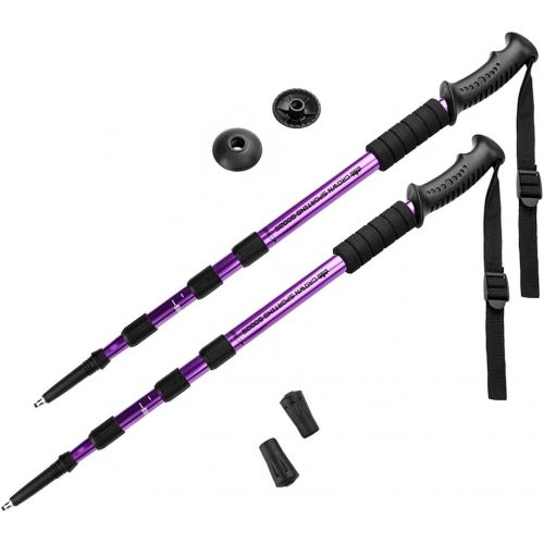  43 Shock-Resistant Adjustable Trekking Pole and Hiking Staff by Crown Sporting Goods