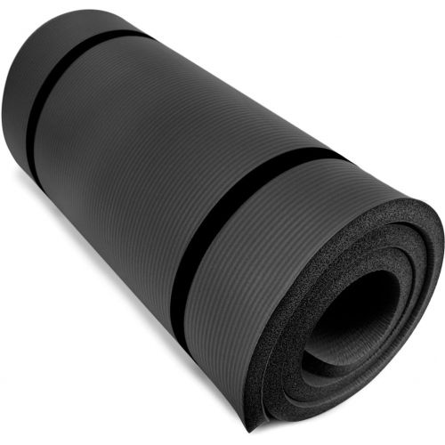  Crown Sporting Goods Crown Sports Exercise Mat 1 in Thick, 72 x 24 in with Arm Strap - Non-Slip Exercise Mat with High Density Foam for Yoga and Pilates Exercise Workouts - 4X Thicker Than Other Exeric