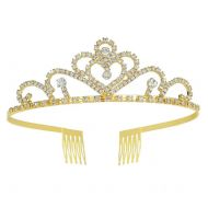 CrownUS Metal Princess Crown Gold Tiara Crystal for Girls Women Halloween Cosplay Birthday Party Costume...