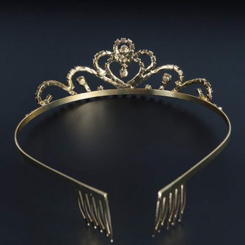  CrownUS Metal Princess Crown Gold Tiara Crystal for Girls Women Halloween Cosplay Birthday Party Costume...