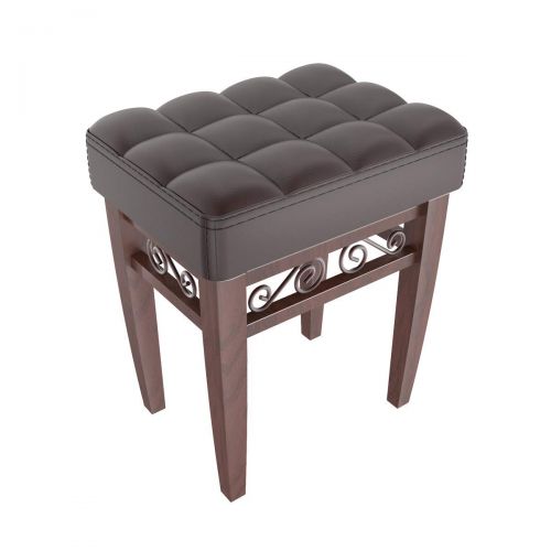  Crownroyaljack crownroyaljack Furniture Square Piano Bench Bathroom Vanity Bench Makeup Stool Chairs, Brown