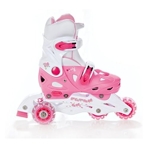  Croxer 3in1 Kinder Inlineskates/Triskates/Rollschuhe Balloon Pink verstellbar