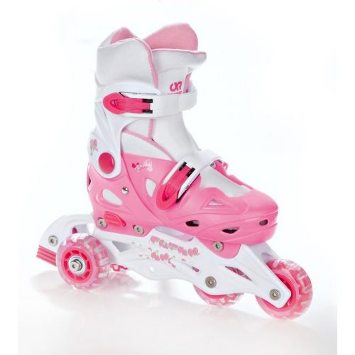  Croxer 3in1 Kinder Inlineskates/Triskates/Rollschuhe Balloon Pink verstellbar