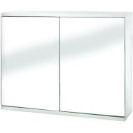 Croydex Simplicity MDF single Door Mirrored Corner Medicine Cabinet with Magnetic Push Catch Opening, White