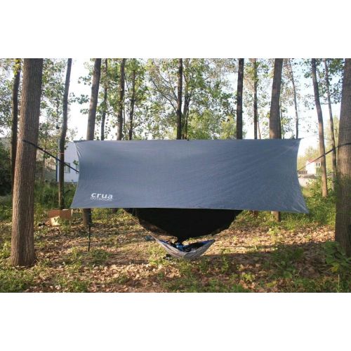  Crua Outdoors Reflective Deluxe Tarp/Rainfly - Large Size (10ft x 13ft), Perfect Lightweight Canopy for Hammocks or Campsite