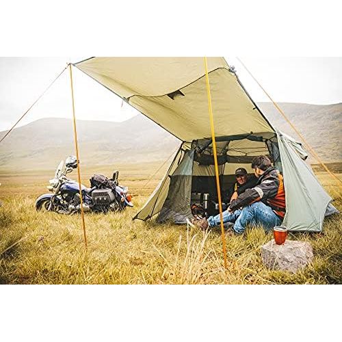  Crua Outdoors Xtent 2 Person Lightweight Hiking Tent - Fully Extendable from 5 ft to 6.6ft and Porch