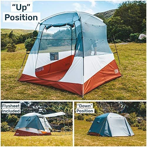  Crua Outdoors Xtent 2 Person Lightweight Hiking Tent - Fully Extendable from 5 ft to 6.6ft and Porch