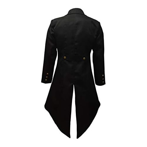  할로윈 용품Crubelon Men‘s Steampunk Vintage Jacket Gothic Victorian Frock Coat Uniform