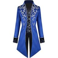 Crubelon Mens Steampunk Vintage Tailcoat Jacket Gothic Victorian Frock Coat Uniform Halloween Costume