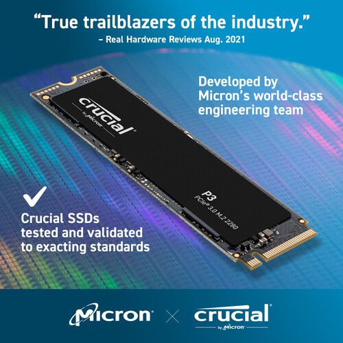  Crucial 1TB P3 NVMe PCIe 3.0 M.2 Internal SSD