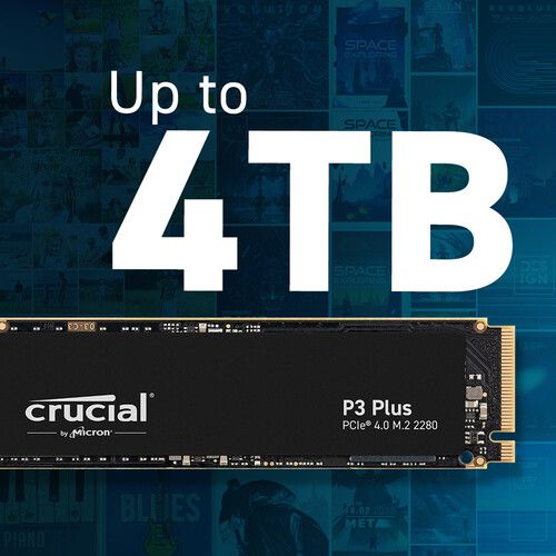  Crucial 4TB P3 Plus NVMe PCIe 4.0 M.2 Internal SSD