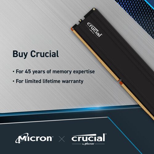  Crucial 32GB 5600 MHz DDR5 Pro RAM Kit (2 x 16GB)