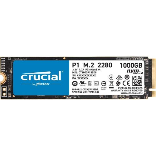  [아마존베스트]Crucial P1 1TB 3D NAND NVMe PCIe Internal SSD, up to 2000MB/s - CT1000P1SSD8